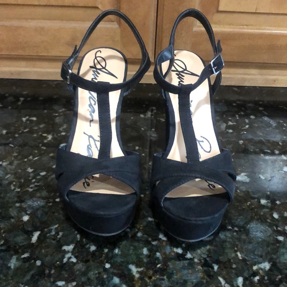 Black platform heels